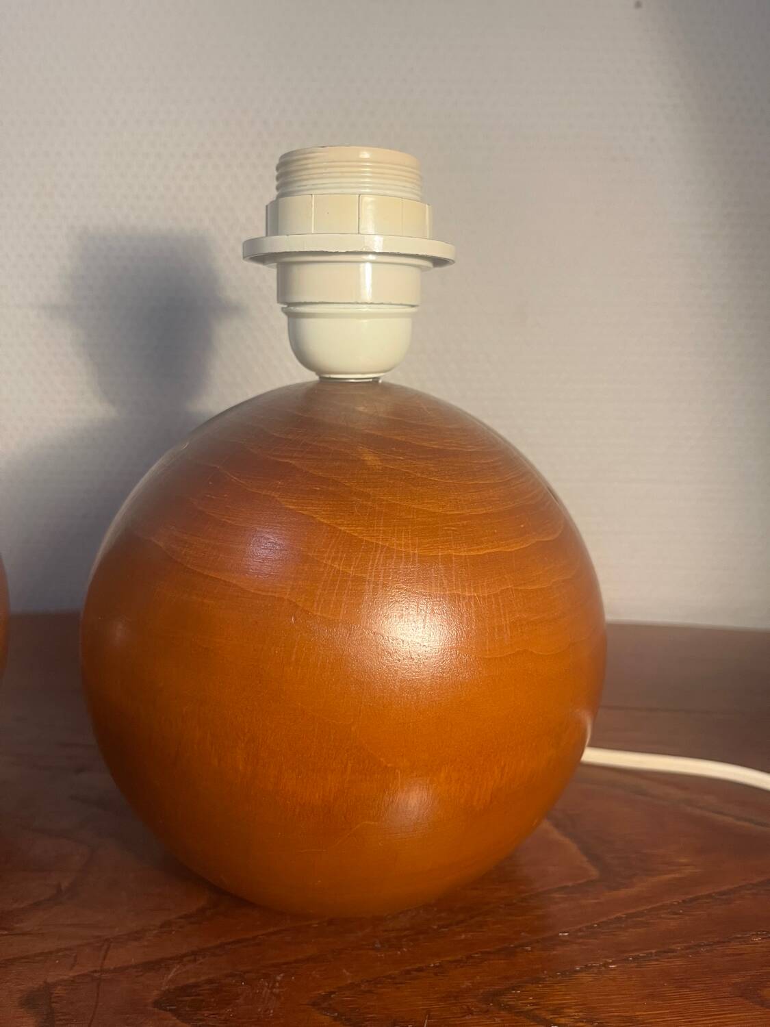 Pair of vintage IMT solid wood lamp bases