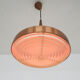 Sandinavian modern copper and wood pendant light, 1960's