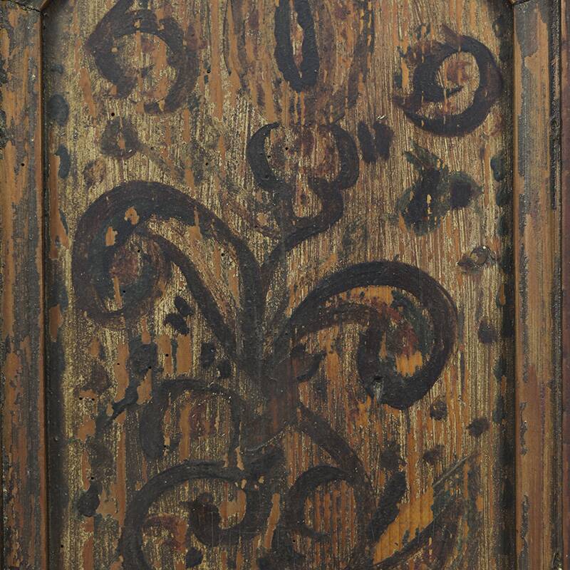 Armoire de mariée peinte d'art populaire