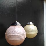 2 glass suspensions from Clichy