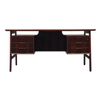 Bureau en palissandre, design danois, années 1970, fabrication : Omann Jun