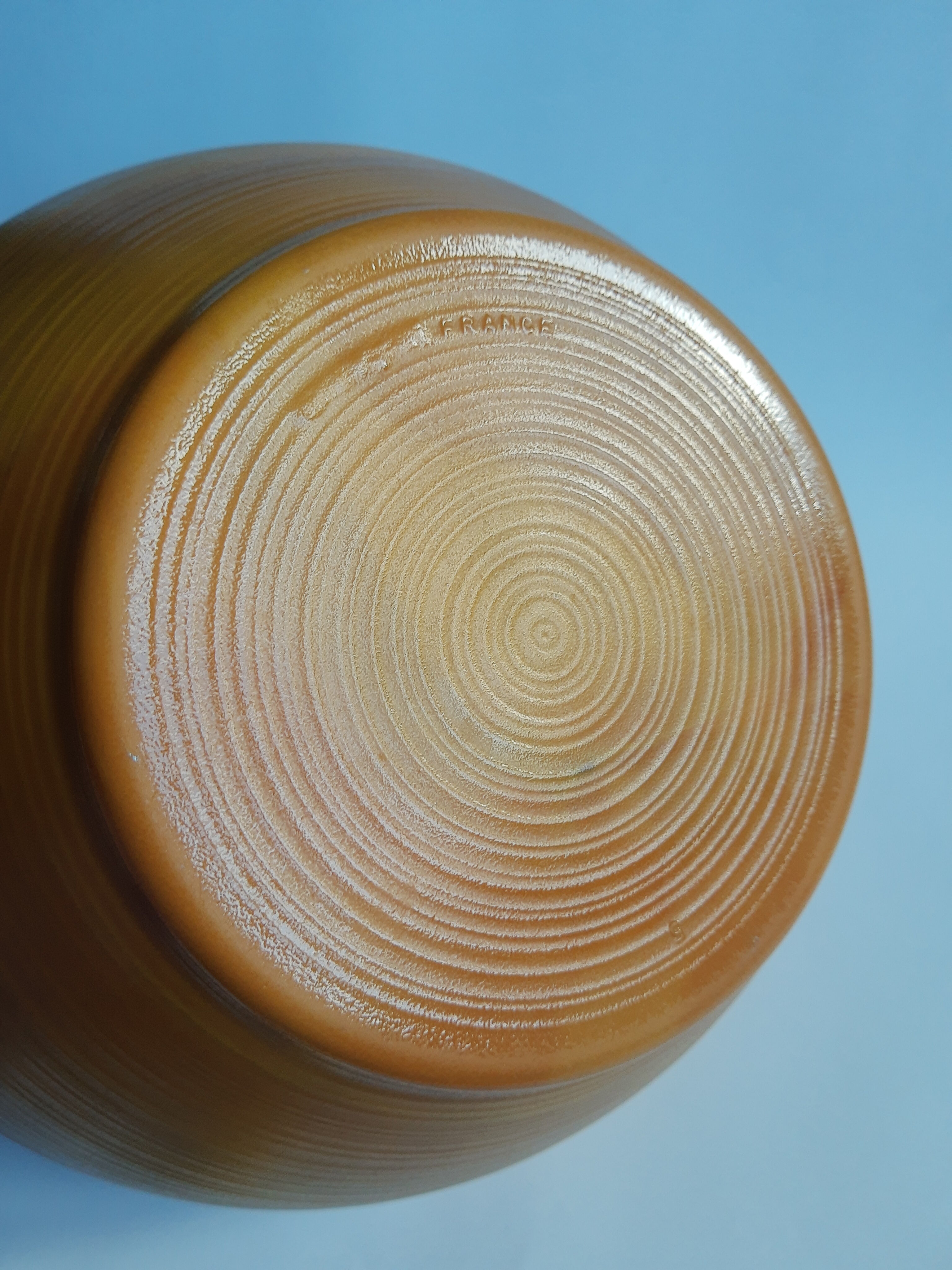 Brown salad bowl Arcopal vintage volcano model