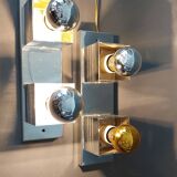 Pair of Spage Age 1970 chrome wall lights.