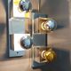 Pair of Spage Age 1970 chrome wall lights.