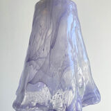 Lilac glass globe suspension
