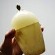 Small vintage box in beige marble/alabaster and brass