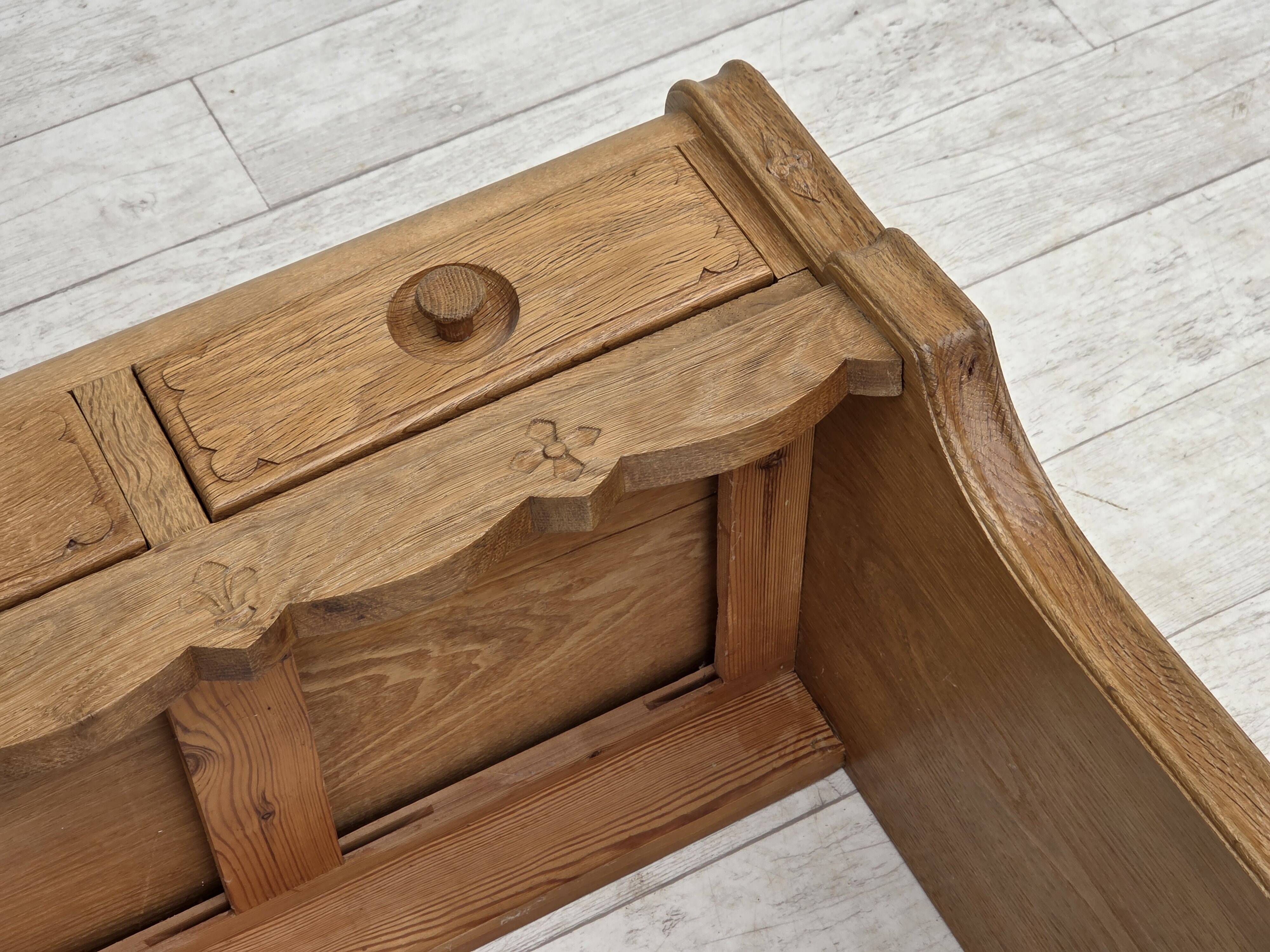 1970s, Danish chest of drawers, oak wood, original good condition.