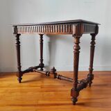 Antique desk table in solid walnut