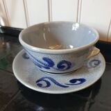 2  cups with vintage saucers