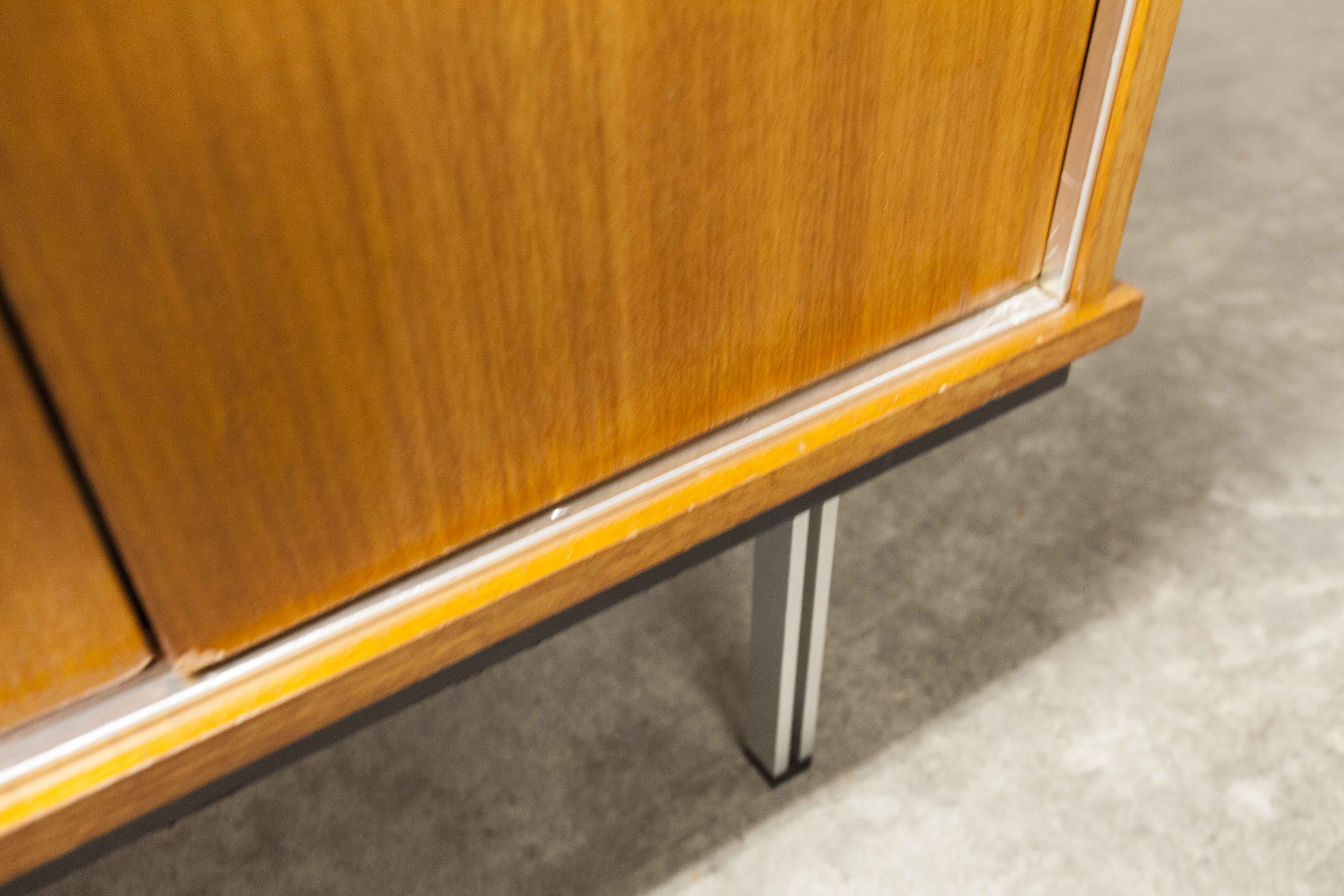 Wardrobe 1970 teak 4 doors half wardrobe half shelf 182 cm