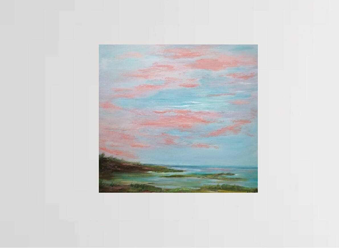 Marine landscape painting, original signed and delivered with its certificate.