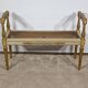 Golden and Grey-Green Wooden Bench, Directoire Style – Late 19th Century