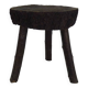 Tripod oak milking stool, Ariège peasant art, France (19th century)