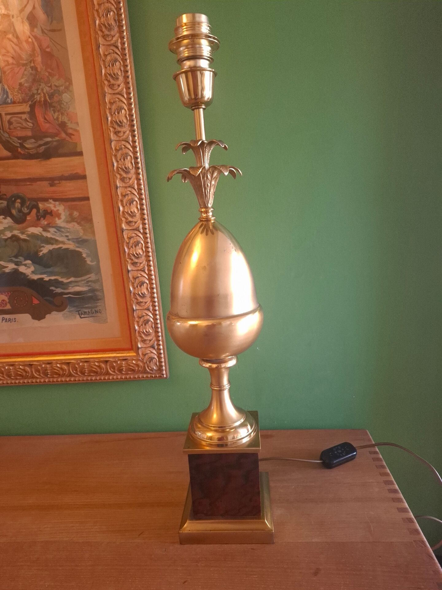 Lampe ananas Hollywood regency