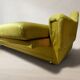 Canapé-lit pliant des années 50, 3 places en tissu moutarde / olive, Tchécoslovaquie, 208 × 100 × 65 cm
