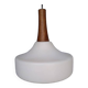 Louis Kalff pendant lamp ep 1960 Scandinavian glass and teak