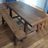 Farm table with its two benches