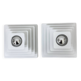 Set of 2 Hustadt Leuchten wall lamps , 1970s