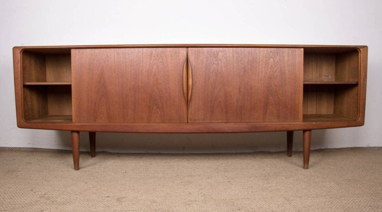 Vintage Scandinavian sideboard by Henry Walter Klein for Bramin