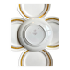 5 St Amand flat plates in yellow and gold earthenware