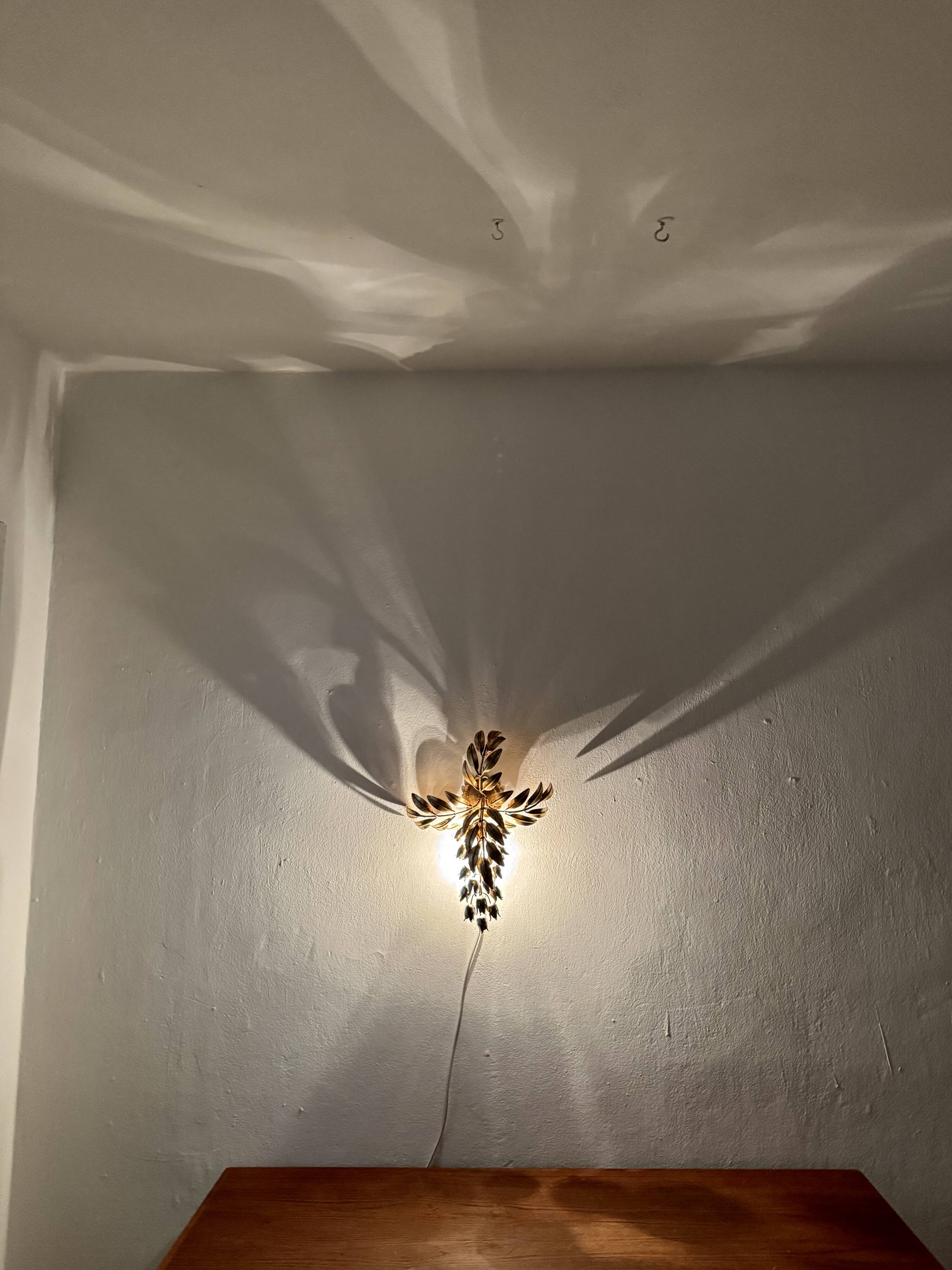 Hollywood Regency Gilded Wall Lamp by Hans Kögl
