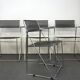 4 X line chairs with armrests designed by Niels Jørgen Haugesen