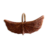 Large old basket in real chestnut