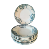 10 plates earthenware Boch Brothers