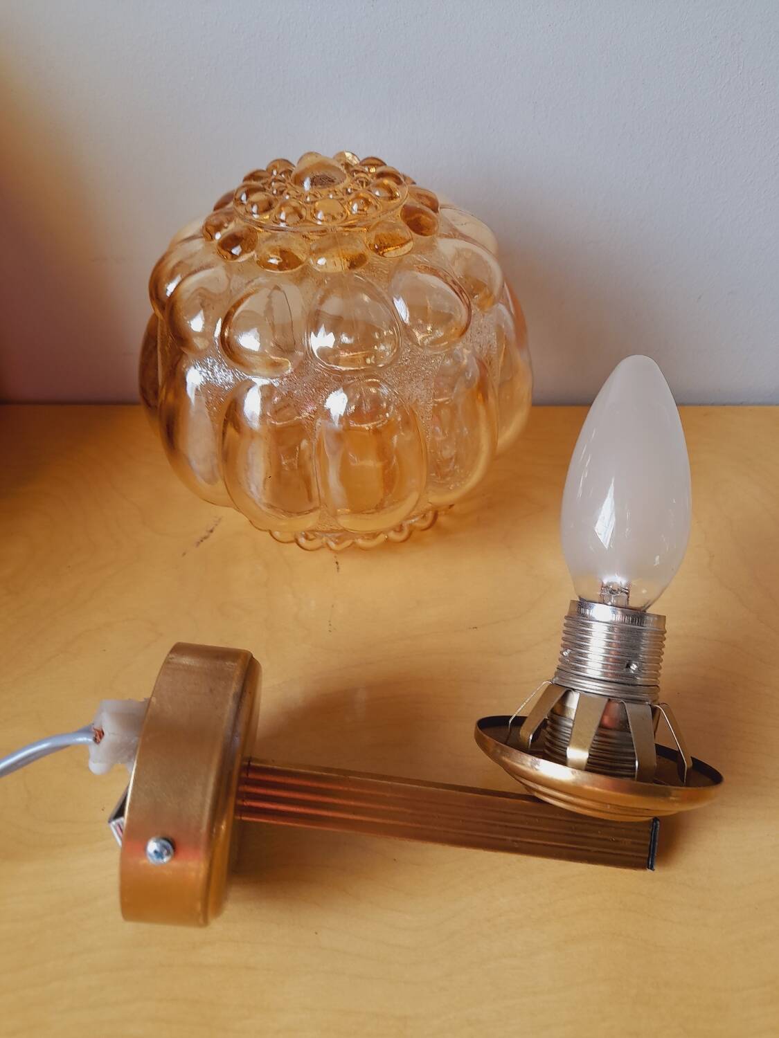 Pair of bubble wall lights by Helena Tynell from the 70s.