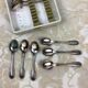 Box of 12 old spoons