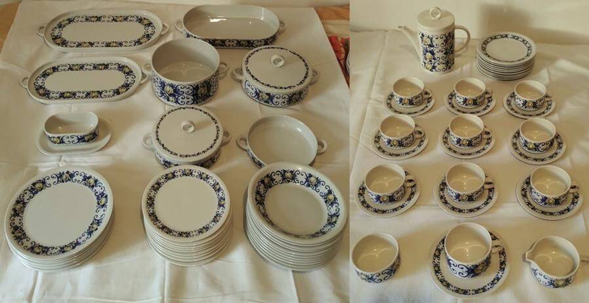 Villeroy and Boch dinner service from the 70s