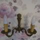 Lustre 5 braches + 2 appliques bronze