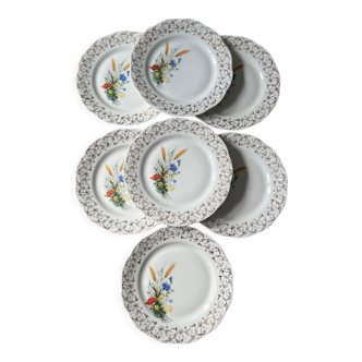 Vintage Limoges porcelain dessert plates