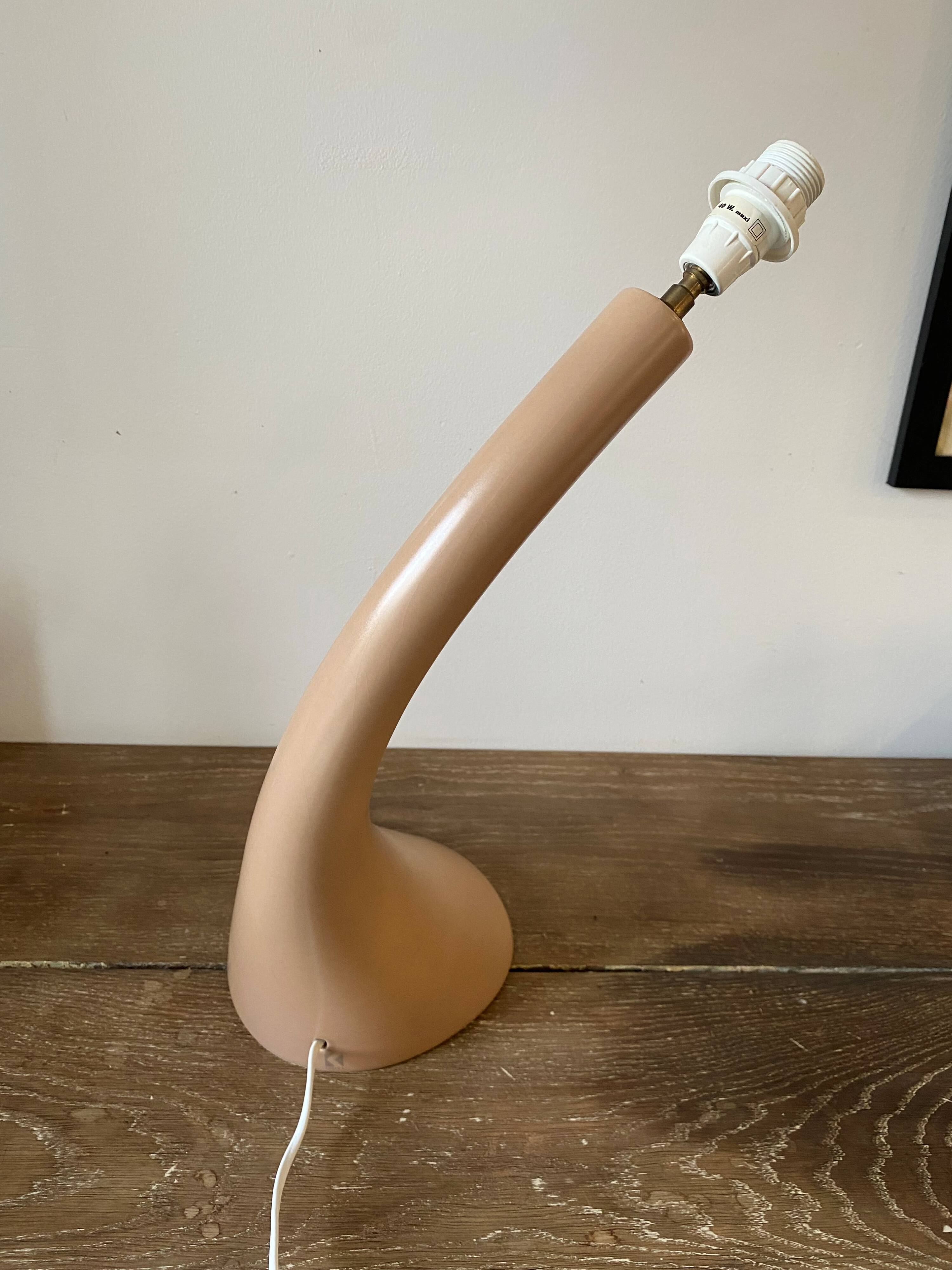 Kostka ceramic table lamp, gemo model, vintage 1970s