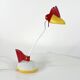 Red and white toucan desk lamp by Brilliant Leuchten Germany, 1980.
