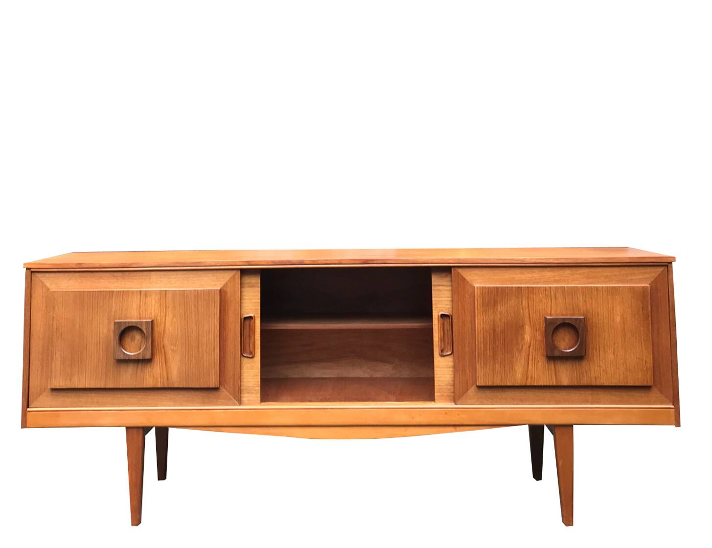 Sliding teak sideboard from the 1970s.