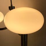 Space age glass and chrome chandelier, Italian design 1970