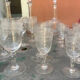 Antique engraved crystal liqueur service? St Louis model early 20th century.