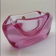 1950s big rare total purple ashtray or catch-all in Murano glass. 18 cm