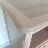 Peach-coloured TV unit