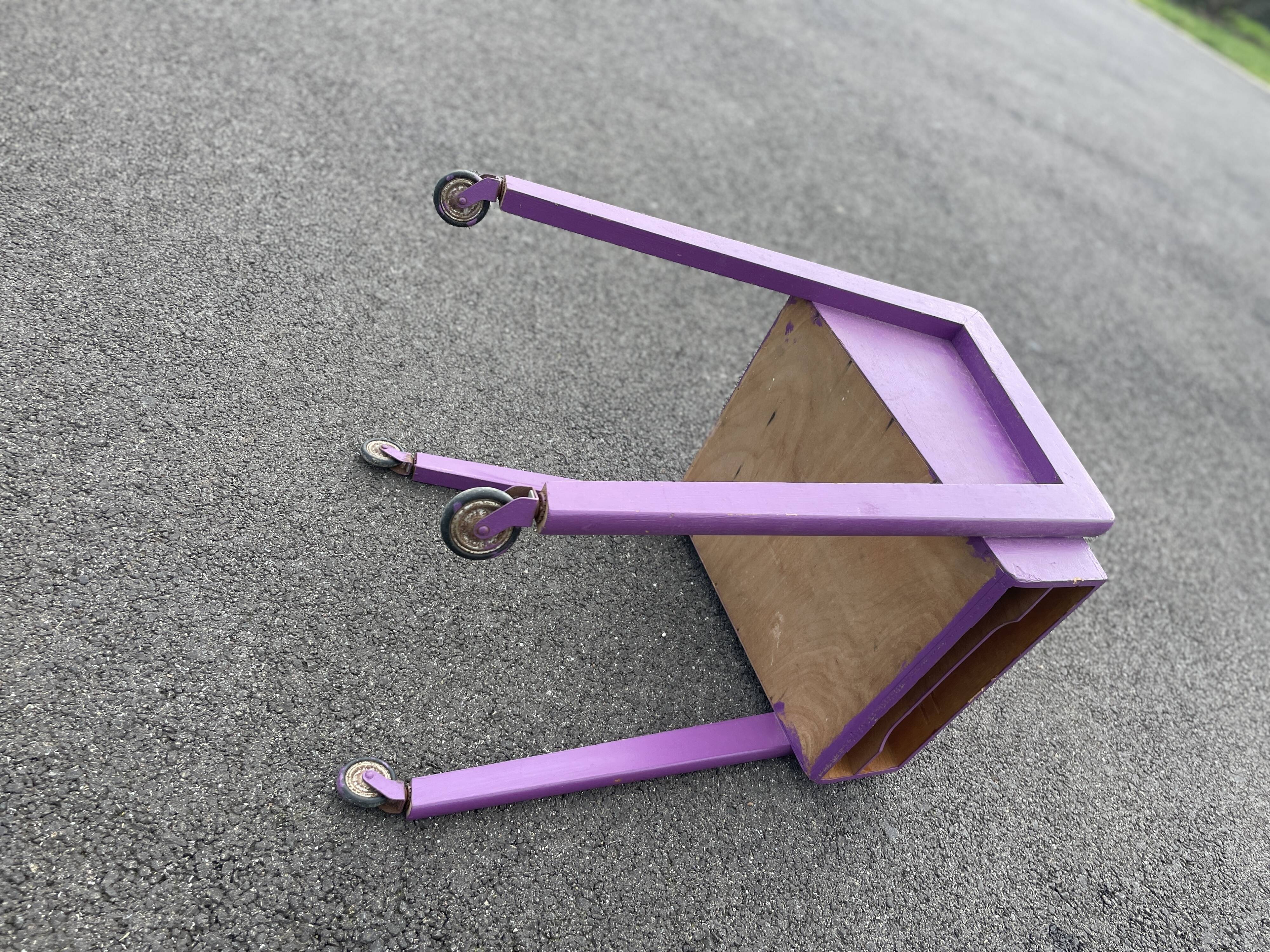 Bedside table vintage 1960 Scandinavian compass legs