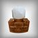 Commode-coiffeuse en ronce de noyer, Angleterre – 1920