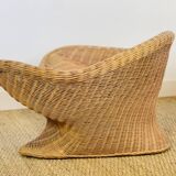 Lotus meditation chair and its rattan table