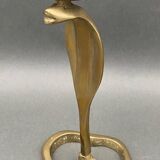Bougeoir en bronze décor de cobra milieu XXe