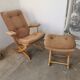 Relax armchair and its velvet ottoman from the 70s /80