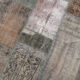 Gray & bronze patchwork tapis rug, 247x172cm