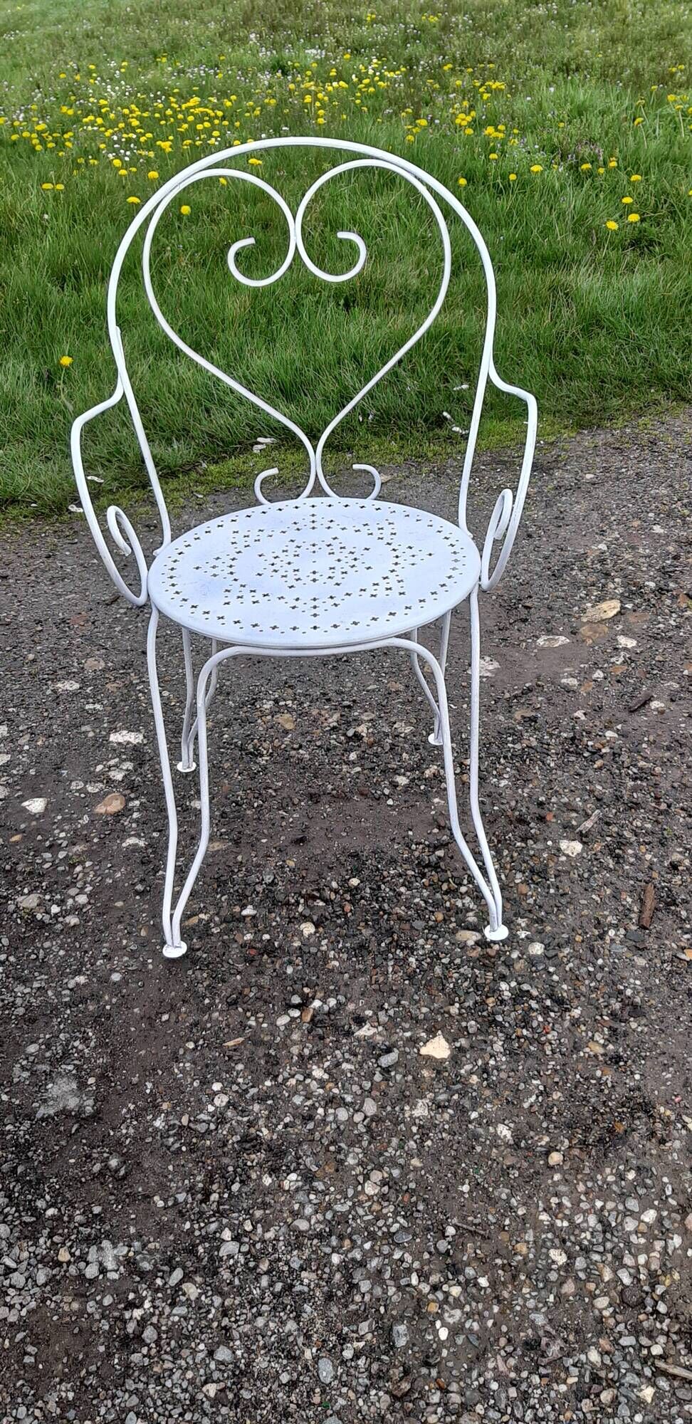 Garden furniture wrought iron and smoked glass 1900