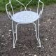 Garden furniture wrought iron and smoked glass 1900