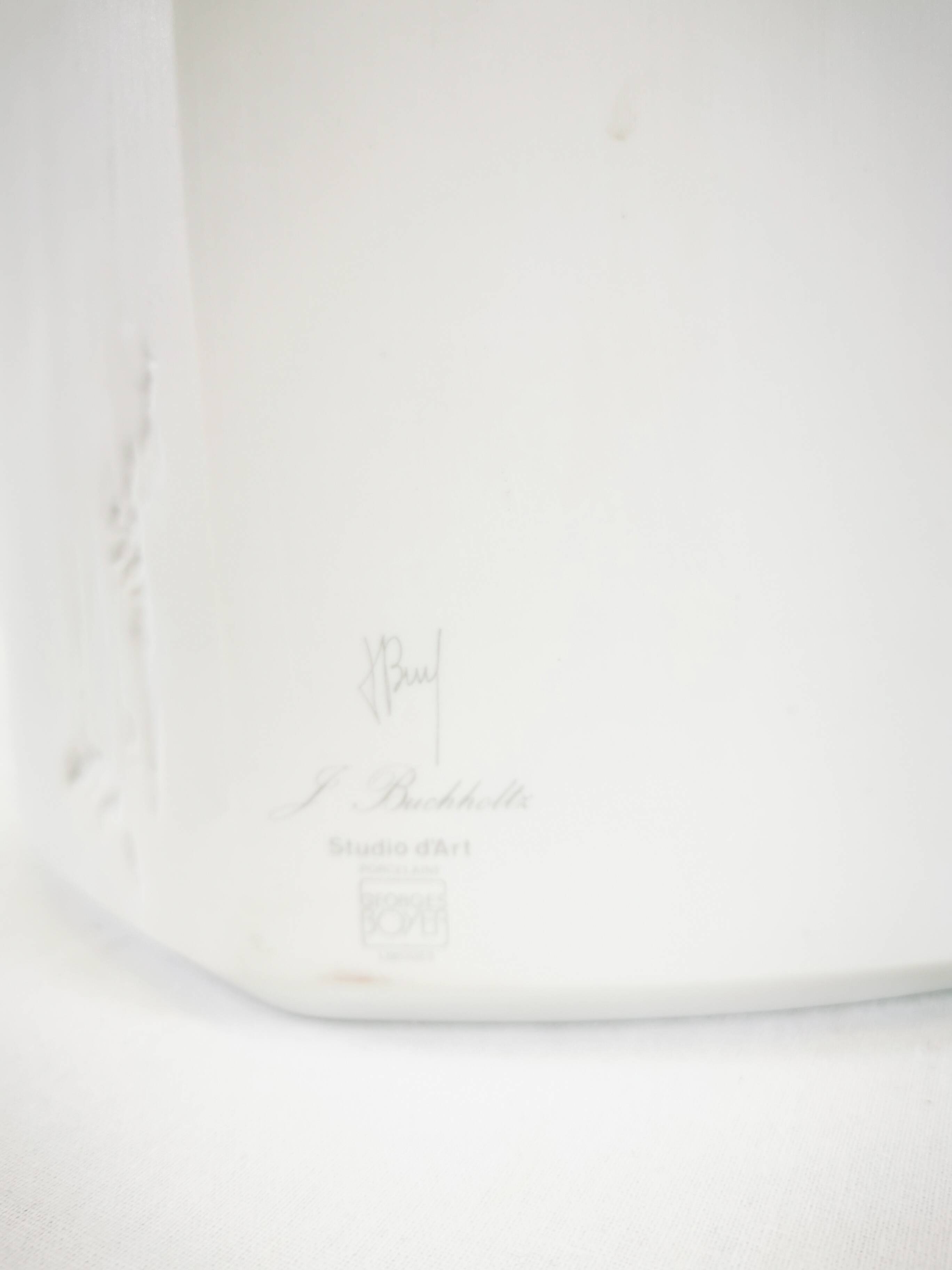 J Buchholtz Limoges porcelain vase/cachepot