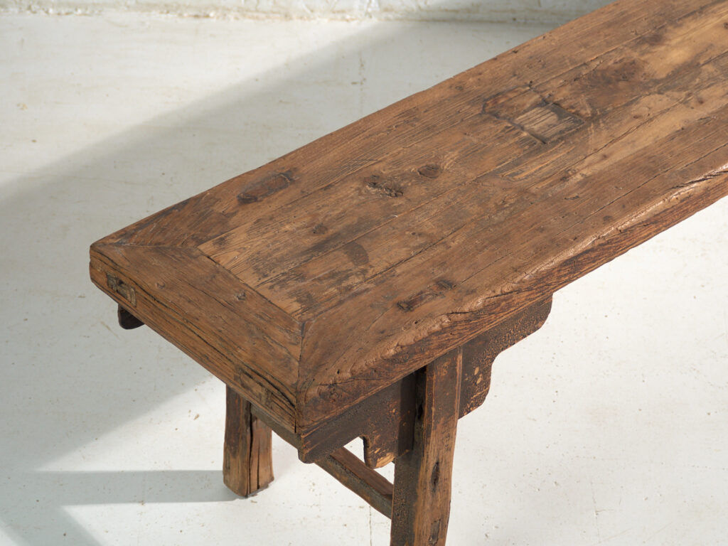 Banc ancien en bois d’orme – Chine, vers 1930